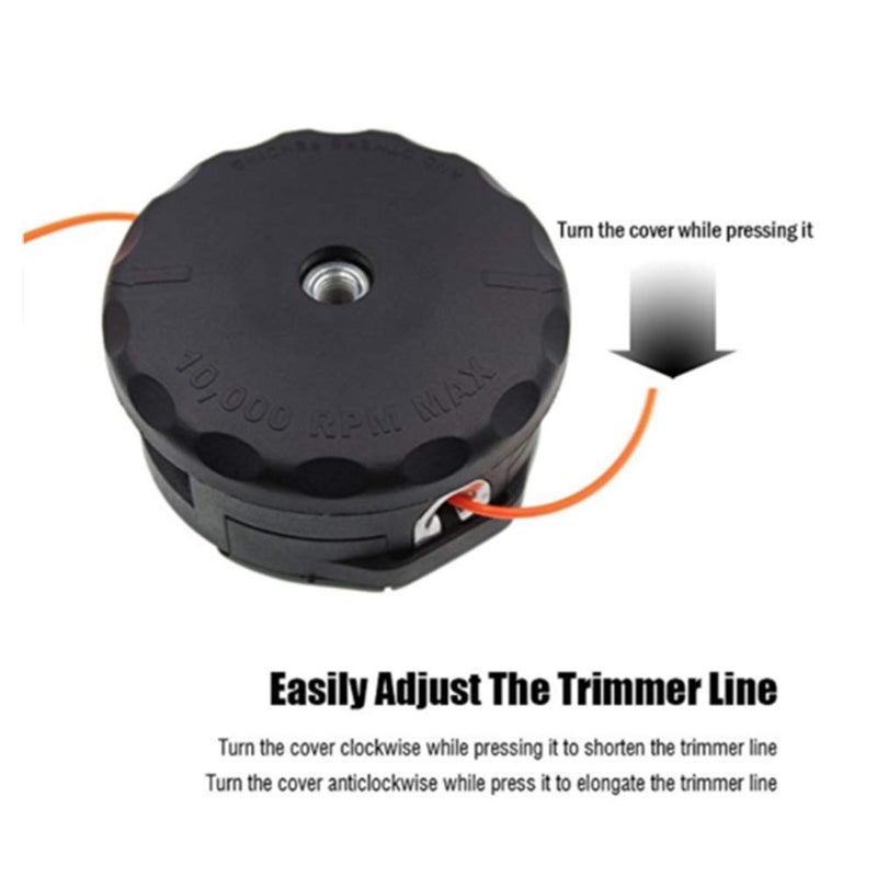 Sywan 1 Pack Trimmer Head for Echo Weed Eater Speed Feed 400 SRM-225 SRM-230 SRM-210 Pas210 Pas211 Pas225 for Straight Shaft Model Trimmers, Screw Model-M10*1.25, Not for Heavy Duty Use - Image 2